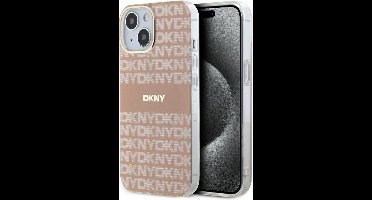 DKNY - IML - Mono & Stripe MagSafe-hoesje voor iPhone - 15 - Plus / 14 - Plus - Roze