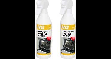 HG Oven, Grill en Barbecuereiniger 500 ml 2-pack met KD spons