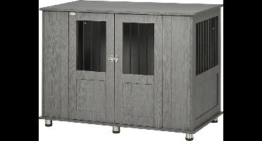 Hondenhok - Binnen - Bench - Ren - Weerbestendig - Kennel - Rek - Grijs