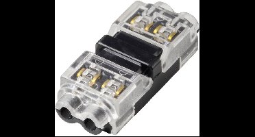 TRU COMPONENTS TC-14376156 Snelaansluitklem Flexibel: 0.35-0.5 mm² Massief: 0.35-0.5 mm² Aantal polen: 2 12 stuk(s) Doo