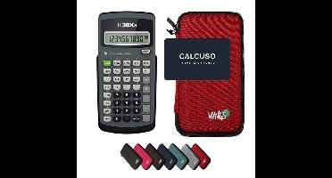 TI-30Xa incl. WYNGS Beschermhoes Rood - Wetenschappelijke Rekenmachine - Basis Pakket