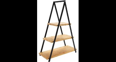 Etagere bamboe - metaal - 3-laags-hoogte 53 cm