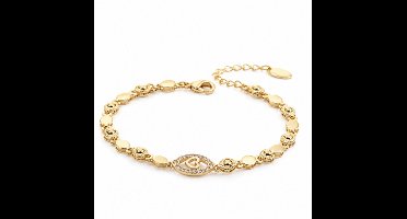Armband - Goudkleurig- verguld - dames - Vrouwen - feest sieraden - verjaardag cadeau - cadeau - vakantie