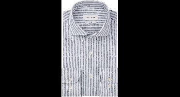 Casual Profuomo overhemd linnen donkerblauw