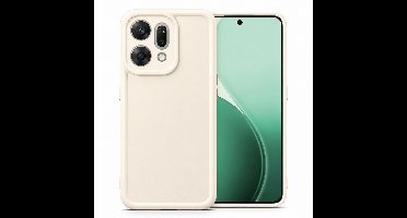 Geschikt voor Oppo Reno 14 5G Hoesje - Siliconen Matte Back Cover - Creme