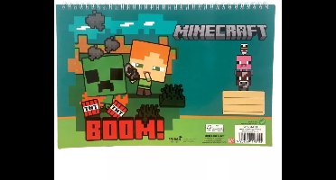 Schetsboek Minecraft - Tekenblok minecraft- Schetsblok - Schetsboek - Minecraft
