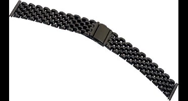 Horlogeband Metaal Durban Zwart - 20mm