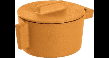 Sambonet - Gietijzer Braadpan Geel - 10 cm incl deksel