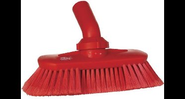 Vikan, Hoekverstelbare borstel met watertoevoer,190x147x70mm rood