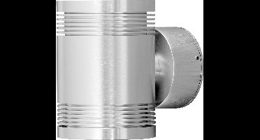 Konstsmide Monza LED 12x 1W - Wandspot twin 12cm - 230V - 3000K - zilver