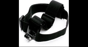Shop4 - Actioncam Hoofdband - Elastisch Zwart - incl. opbergzakje