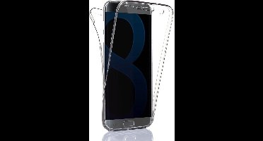 Hoesje geschikt voor Samsung Galaxy S8 Plus - 360 Graden Case 2 in 1 Hoes Transparant + Ingebouwde Siliconen TPU Cover Screenprotector