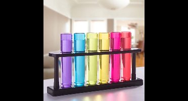 Reageerbuis Shotglaasjes Set – 6 Kleuren – 40 ml – Feest Gadget