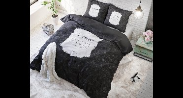 Sleeptime Mon Amour - Dekbedovertrekset - Lits-Jumeaux - 240x200/220 cm + 2 kussenslopen 60x70 cm - Antraciet