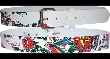 Miami Ink-Full Printed White Belt-M