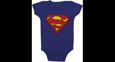 Superman Unisex Rompertje - Blauw - Maat 74