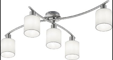 TRIO GARDA - Plafondlamp - Nikkel mat - excl. 5x E14 4,9W - Draaibaar