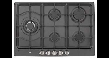 ETNA KG775ZTA - Gaskookplaat - met Wokbrander - 75 cm - Mat Zwart