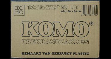 KOMO trekbandzakken - doos - 15 rollen x 15 stuks