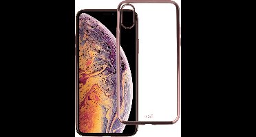Hoesje geschikt voor iPhone Xs Max Transparant Soft TPU Gel Siliconen Case iCall - Roségoud
