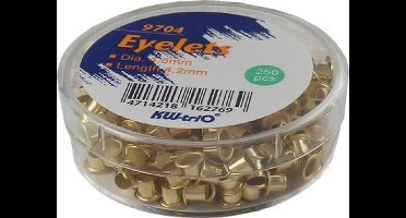 #90704 - Messing, roestvrije oogjes - 4.2mm/tot 20 vel - 3 Doosjes