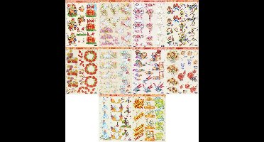 10x 3DA4 Knipvellen - Voor elk wat wils - Maak prachtige kaarten en scrapbook
