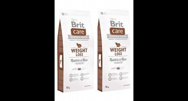 BRIT care hypo allergeen weight loss konijn & rijst 2 x 12 kg