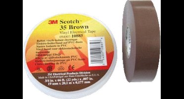 MMM zelfkl tape Scotch 35, vinyl, bruin, (lxb) 20mx19mm, UV-bestendig