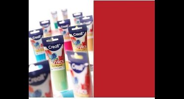 Acrylverf – Rode Verf – Acrylaatverf – Acrylic paint – Hobbyverf – Knutselen en Verven – Sneldrogend – Vermillion (#10)– Semi Dekkend – Creall Studio – 120 ml