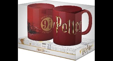 Harry Potter  Keramische Mokken Set - 2 mokken met Zweinsten Express