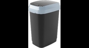 Kis Dual Swing Bin Prullenbak - 20 l - Zwart/Grijs