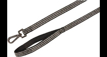 Flamingo Hondenriem Jannu Zwart - Zwart - 100 cm x 15 mm