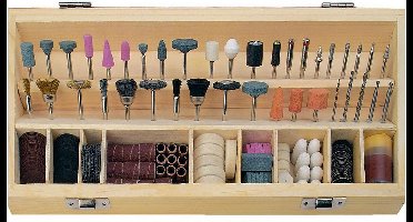 Brüder Mannesmann Accesoireset voor mini-slijper 200-delig 92568