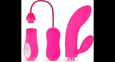 Dorr Fulfilled Vibrerende Eitje met G-spot Vibrator opzetstuk - roze