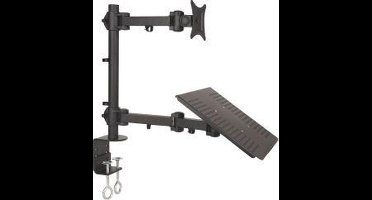 Monitorbeugel 1 Scherm 13 tot 27 inch met Laptop Houder L-23 - Klem