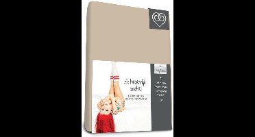 Badstof stretch hoeslaken  Zand - 80 x 220 cm - Zand