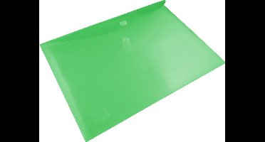 EXXO-HFP #92436 - A5 Documentenmap - Landschap model - Drukknop sluiting - Groen - 10 stuks (1 pak @ 10 stuks)