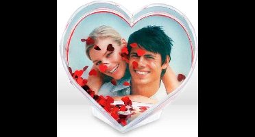 3D-Acryl glitterhart waterbol voor foto