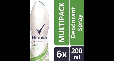 Rexona Women Fresh Aloe Vera - 6 x 200 ml - Deodorant Spray