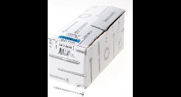 Spaanplaatschroef - Pozidrive 2 - 5,0 x 100mm - Deeldraad - Verzinkt (200 stuks)