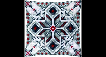 Pako borduurpakket kruissteek kussen - Noors motief - geprint stramien - 003.267 - DIY kit