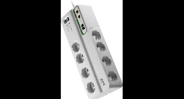 APC Stekkerdoos met overspanningsbeveiliging / 8x penaarde + Coax + Telefoon