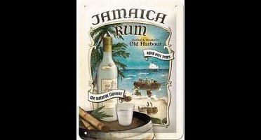 Jamaica Rum.   Metalen wandbord in reliëf 15 x 20 cm