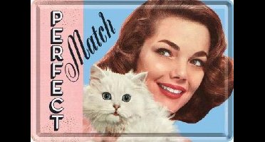 Perfect Match  Metalen Postcard 10  x 14 cm