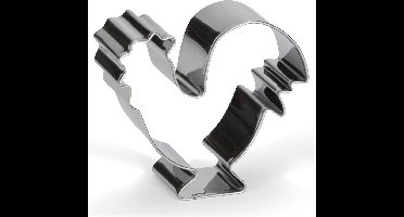 uitsteekvorm Haan 6 cm RVS zilver