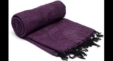 Meditatie omslagdoek paars – 200 cm x 80 cm