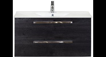 Seville Badmeubelset 100 cm - Black Oak - Keramische Wastafel Wit Enjoy