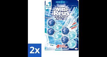 Witte Reus - Kracht Actief WC Blok - Oceaan Boost - 2 Toiletblokken - Voordeelverpakking - 2 stuks