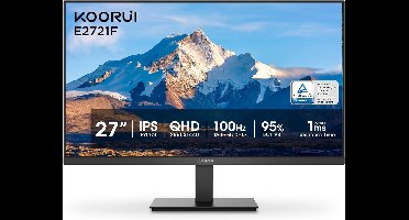 Koorui E2721F - QHD IPS Monitor - 27 Inch - 100 Hz - 5 ms