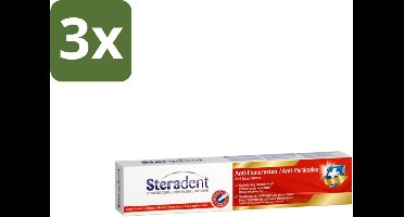Steradent - Fixatiecrème - Tegen Etensresten - 75 g - Bulkverpakking - 3 stuks